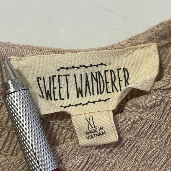 Sweet Wanderer Tiered Maxi Dress XL Boho Prairie Country Earthy Lagenlook Forest - Picture 3 of 9